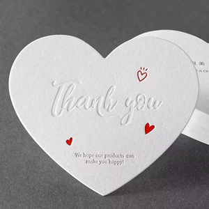 Cartes de Vœux de Remerciement Personnalisées en Papier Coton 600g Écologique, Gaufrées et Typographiées, Mat Luxe - Product Image 6