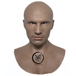 Masques en silicone réalistes fabriqués à la main en usine, haute simulation, couvre-chefs masculins, pour films, cosplay, fêtes, Halloween, masques faciaux ultra-réalistes - Product Image 2