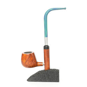 Muxiang Knight Briar Pipe 3mm Bowl Stone Base Custom Design Smoking Pipe - Product Image 5