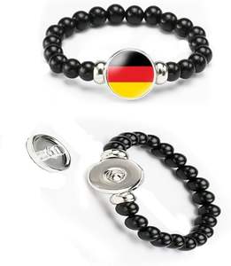 Braccialetto con Bandiera Nazionale Tedesca, Bracciale Elastico con Perline, Supporta il Tuo Paese, Souvenir di Viaggio, Regalo per Uomini e Donne - Product Image 2