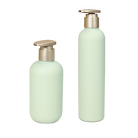 Bouteilles de shampooing vides en plastique doux au toucher rose mat HDPE 200g 260ml 300Ml avec pompe en plastique ou bouchon rabattable