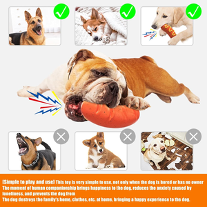 Jouet pour <span class=keywords><strong>chien</strong></span> de grande taille en forme de hot-dog, pour chiens de taille moyenne/grande, pour mâcheurs agressifs, jouets <span class=keywords><strong>à</strong></span> mâcher durables pour animaux de compagnie - Product Image 4