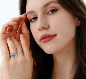 Anillo de Plata de Ley 925 con Moissanita de 6 Quilates, Forma de Corazón, Gota de Agua, Ovalado, Anillo de Lujo para Mujer, Colección de Joyería Geométrica Deslumbrante - Product Image 6