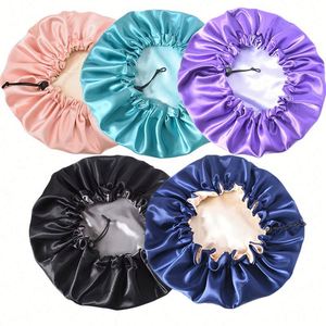 Bonnet de nuit en satin double couche réglable pour femmes, idéal pour les cheveux naturels - Vente en gros - Product Image 1