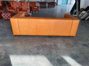 Set moderno divano per il tempo libero seduta esterna minimalista mobili da salotto in pelle di grandi dimensioni - Product Image 5