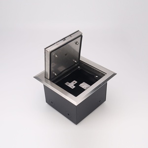 Caja de Piso Impermeable de Acero Inoxidable con Clasificación IP65 y Tomas de Corriente Dobles para Áreas Húmedas - Product Image 2
