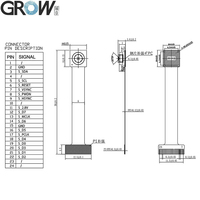 Módulo Lector de Códigos de Barras GROW GM802-S DC3.3V UART USB, Distancia de Lectura de 5-30 cm, Lector de Códigos de Barras 1D/2D QR para Android Arduino