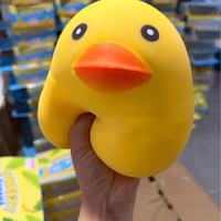 Jouet Squishy Grand Canard Jaune en Gros, Jouet Anti-Stress en TPR Souple, Jouet Fidget Anti-Anxiété, Cadeau de Fête pour Enfants