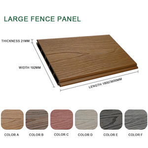 Panneaux de clôture décoratifs de jardin en plastique gris co-extrudé pour l'extérieur - Product Image 6