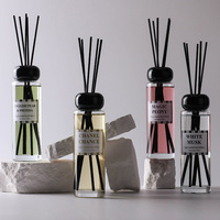 Diffuseur à roseaux de luxe en verre 150 ml, nouveau design, pour la maison, minimaliste, cadeaux d'aromathérapie, vente en gros