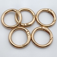 Anneau à ressort en alliage de zinc doré brillant de haute qualité, 19 mm, pour accessoires de sac, boucle en O pour quincaillerie de sac à main