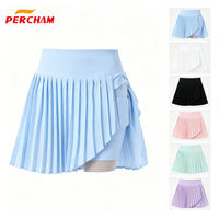 Jupe de tennis plissée OEM personnalisée pour femme avec short intégré, taille haute, effet ventre plat, respirante, pour le sport et le golf