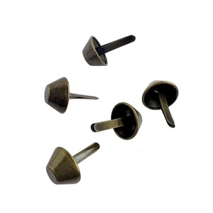 Clou à tête cylindrique Chengyu à deux pattes, 15 mm, en métal, forme circulaire, en acier laminé à froid, plaqué, usage général - Product Image 5