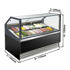 Nouveau modèle de vitrine réfrigérée pour crème glacée à usage commercial, vente de congélateur vertical à 18 plateaux, vitrine réfrigérée pour gelato - Product Image 2