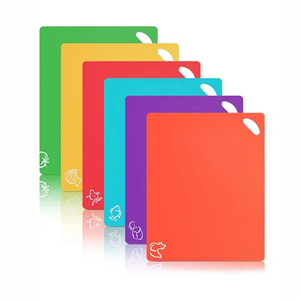 Colorido Apto para lavavajillas cocina portátil plástico Extra grueso <span class=keywords><strong>Flexible</strong></span> antideslizante tabla de cortar alfombrillas de corte juego de tabla de cortar - Product Image 1