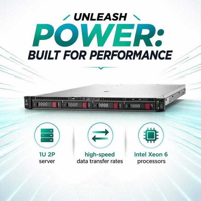 New Compute DL360 Gen12 1U Dual Socket Storage AI Rack Mount Server for Enterprise Database