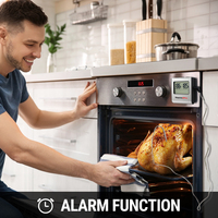 Thermopro TP16 Termometer Oven Panggangan Digital, Pengukur Suhu BBQ Makanan Rumah Tangga untuk Teh Gula
