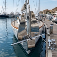Ancre Danforth robuste en acier inoxydable 316, style fluke, polie miroir, pour yachts et navires de voile
