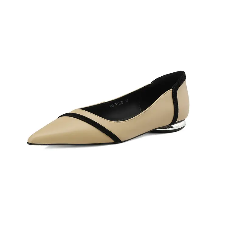 Cialisa New Styles 2023 Fashion Design Pointed Toe Genuine Leather Women's Shoes Fast Delivery Flats Pumps Shoes For Ladies
