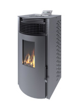 Poêle à granulés de biomasse Fangran 150B 25 kW avec trémie de 25 kg, alimentation automatique, chauffage par air, pour restauration commerciale