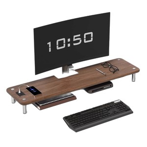 Monitor <b>Riser</b> With USB Port Rectangle Desktop <b>Stand</b> For Office Workstation Neatening Storage Stationery Electronics Organizer - Product Image 3