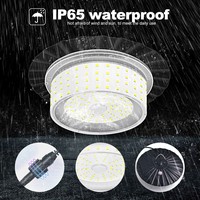Lampe de grange solaire à 360 degrés, 72 LED, étanche, du crépuscule à l'aube, lampe suspendue extérieure pour jardin, villa, cour