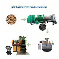 Ligne de production de charbon sans poussière, machine à fabriquer du charbon de bois pour chicha, machine à briquettes de charbon à partir de sciure