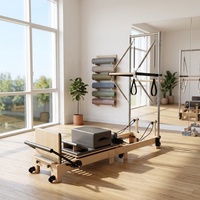 Machine de Pilates Commerciale Portable Reformer Pliable Tour Studio Bois Réglable Écologique Multifonction Santé du Corps