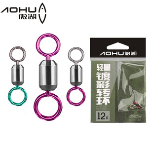 ตะขอเกี่ยวแบบหมุนได้ Aohu รุ่น 81012 สำหรับแม่และลูก ทำจากเหล็กกล้าคาร์บอนสูง อุปกรณ์เชื่อมต่อสำหรับตกปลาในน้ำจืด - Product Image 5