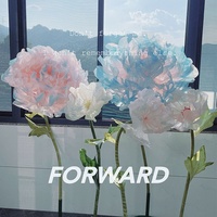 Fleur géante en organza à LED avec bande lumineuse pour toile de fond de mariage, vitrine et décoration commerciale - Vente en gros