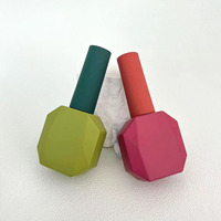 Vente en gros de flacons en verre vides pour vernis à ongles en gel personnalisés de 10 ml/12 ml/15 ml avec bouchon et pinceau