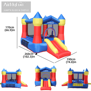 Vente en gros de châteaux gonflables avec toboggan en tissu Oxford pour jardin, Brincolines Inflables Para Fiesta, Huepfburg cousu, certifié ASTM EN71 - Product Image 6