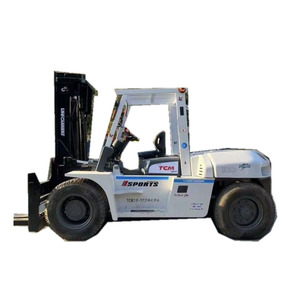 Chariot élévateur diesel d'occasion TCM FD100, 10 tonnes, bon état, d'origine japonaise, avec moteur et roulement de moteur, vente chaude - Product Image 1