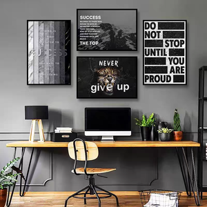 Tableau mural avec citations inspirantes pour le bureau, la salle de sport, décoration murale inspirante, peinture en porcelaine cristalline pour l'inspiration et le <span class=keywords><strong>succès</strong></span> - Product Image 3