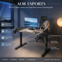 Bureau électrique AOR réglable en hauteur, ergonomique, assis-debout, compact, NordicGrain, pour bureau à domicile, moderne, vente en gros usine 2026