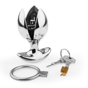 Lotus Argenté : <span class=keywords><strong>Plug</strong></span> <span class=keywords><strong>Anal</strong></span>, Verrou de Chasteté, Appareil d'Expansion Ouvert et Fermé pour le Plaisir <span class=keywords><strong>Anal</strong></span> - Product Image 2