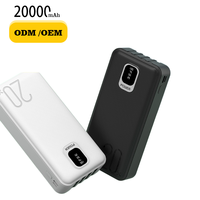Banco de Energía Portátil de 20000mAh con Pantalla LED, Cable Integrado y Doble USB Tipo-C, Directo de Fábrica OEM/ODM