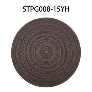2025 High Grade Classic Round <b>Leather</b> Table Mat PVC Kitchen Wedding Mat is customizable - Product Image 2