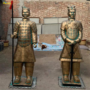 中国西安古代テラコッタ戦士お土産ガーデン像2024年グローバル販売格安真鍮カラー - Product Image 2