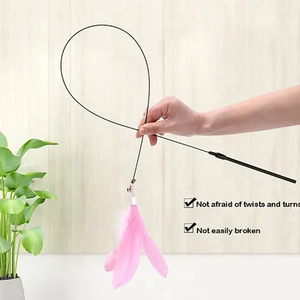 Teaser Stick With Bell, Feather, Long <b>Rod</b> Suction Cup - Product Image 4