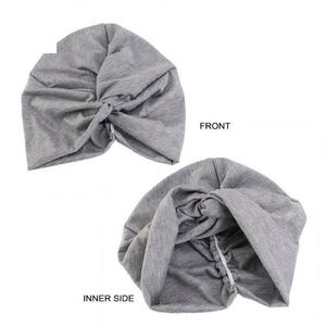 Turban unisexe chaud et doux en tissu uni avec nœud croisé pour le cyclisme et les déplacements quotidiens - Product Image 2