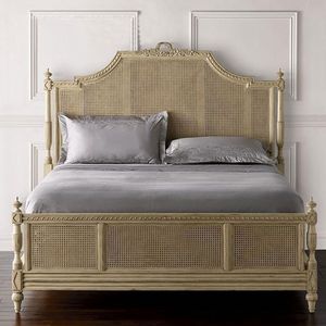 Meuble de lit en bois antique, en chêne massif, sculpté, style français, classique, idéal pour une chambre à coucher - Product Image 3