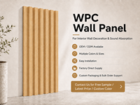 Panneau mural à lamelles WPC avec texture bois pour les intérieurs d'hôtels, résidentiels et commerciaux