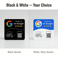 Carte NFC personnalisée pour avis Google, carte NFC en acrylique PCPVC NTAG215, code QR, évaluation par tapotement, ISO14443A, étanche