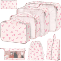 Lot de 8 cubes de rangement légers à fermeture éclair pour valise de voyage, organiseurs en maille, ensemble de sacs de rangement pour valise de voyage - Vente chaude