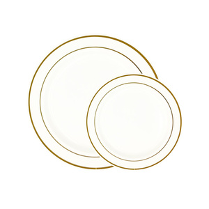 2021 Factory Customizable Silver Printing Disposable Plastic Charger Plates