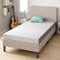 Matelas orthopédique personnalisé Queen Size en mousse à mémoire de forme pure gel, style moderne doux, blanc, qualité hospitalière, à ressorts pour chambre à coucher