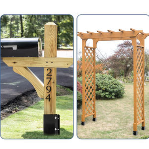 Metal galvanizado de acero inoxidable 4X4 poste de cerca ancla Punta de tierra para buzón y soporte de jardín - Product Image 3