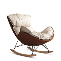 Fauteuil à bascule individuel moderne de luxe léger, design escargot, pour salon, chambre, balcon, canapé paresseux