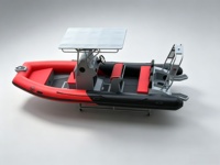 Bateau pneumatique semi-rigide en aluminium de 5,8 m (19 pieds) à coque en V profond, soudé en aluminium, avec certification CE PVC Hypalon, fabriqué en Chine